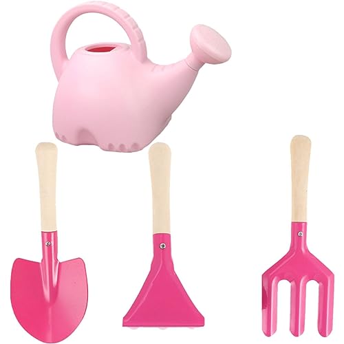 GARIOUANS 4 Stück Teiliges Gartenwerkzeug für Cartoon Wassergießkanne mit Holzgriff und Gartenwerkzeug für Kleine Gärtnerinnen Rosa GARIOUANS 4 Stück Teiliges Gartenwerkzeug für Cartoon Wassergießkanne mit Holzgriff und Gartenwerkzeug für Kleine Gärtnerinnen Rosa von GARIOUANS