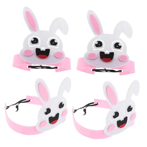 GARIOUANS 4 Stück Teiliges Hasenohren für Leichtes und Bequemes Bunny Stirnband mit Niedlichem Kaninchen Design für Ostern Kostüm Party und Bühnenauftritte von GARIOUANS