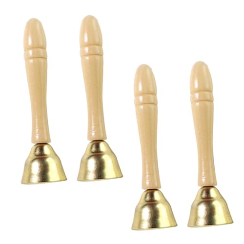 GARIOUANS 4 Stück Teiliges Holzschellenstab mit Griff Pädagogisches Musikinstrument für Glatte Oberfläche Fördert Hand Auge Koordination und Musikalische Früherziehung Geschenkidee für von GARIOUANS