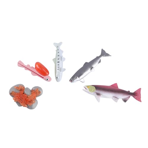 GARIOUANS 4 Stück Teiliges Lifelike Lachsfisch Modellspielzeug Set Pädagogisches Lernspielzeug für Realistische Figuren zur Kognitiven Entwicklung Farblich Sortiert Sicher Zufällige Farbe GARIOUANS 4 Stück Teiliges Lifelike Lachsfisch Modellspielzeug Set Pädagogisches Lernspielzeug für Realistische Figuren zur Kognitiven Entwicklung Farblich Sortiert Sicher Zufällige Farbe von GARIOUANS
