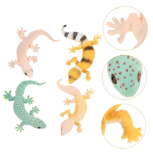 GARIOUANS 4 Stück Teiliges Mini Gecko Modell Realistische Reptilien Tierfiguren aus Weichem Material Pädagogisches Lernspielzeug für Kreativität und Kognitivem Lernen GARIOUANS 4 Stück Teiliges Mini Gecko Modell Realistische Reptilien Tierfiguren aus Weichem Material Pädagogisches Lernspielzeug für Kreativität und Kognitivem Lernen von GARIOUANS