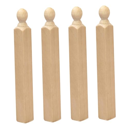GARIOUANS 4 Stück Teiliges Mini Holzsäulen aus Verschleißfestem Holz Dekorative Miniatur Säulen für Puppenhaus Möbel Vielseitig Einsetzbar für Miniatur Garten und Treppendekoration GARIOUANS 4 Stück Teiliges Mini Holzsäulen aus Verschleißfestem Holz Dekorative Miniatur Säulen für Puppenhaus Möbel Vielseitig Einsetzbar für Miniatur Garten und Treppendekoration von GARIOUANS