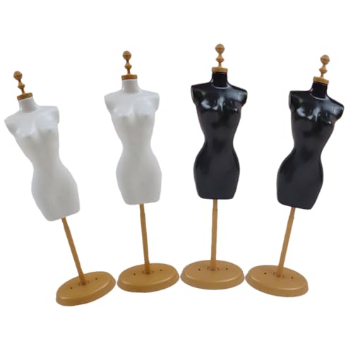 GARIOUANS 4 Stück Teiliges Mini Mannequin Kleiderständer aus Stabilem Abs Hohe Puppenständer für Puppenkleider DIY Kleidungshalter für Mini Haus Dekoration und Kinderspielzeug GARIOUANS 4 Stück Teiliges Mini Mannequin Kleiderständer aus Stabilem Abs Hohe Puppenständer für Puppenkleider DIY Kleidungshalter für Mini Haus Dekoration und Kinderspielzeug von GARIOUANS