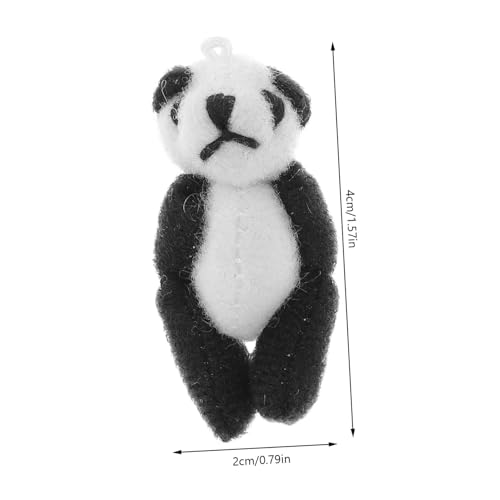 GARIOUANS 4 Stück Teiliges Mini Plüsch Panda Kuscheltier Weiches Detailreiches Stofftier Kleine Plüschpandas Niedliche Mini Plüschtiere als Anhänger für Mädchen von GARIOUANS