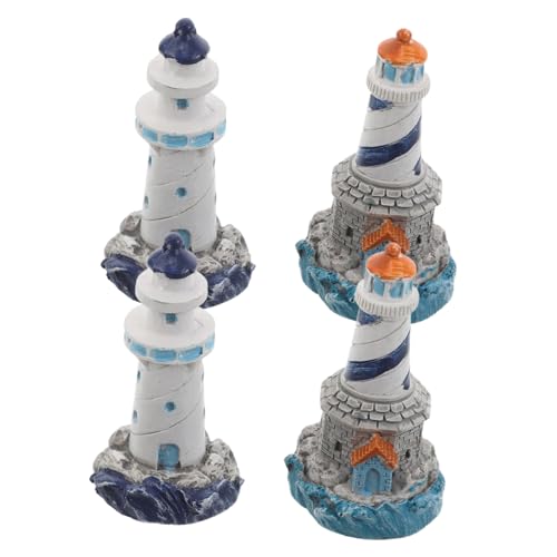 GARIOUANS 4 Stück Teiliges Miniatur Leuchtturm Figuren Mediterrane Küsten-Dekoration aus Robustem Harz Kompakte Landschaftsornamente für Puppenhaus Moos Sukkulenten-mikrolandschaft GARIOUANS 4 Stück Teiliges Miniatur Leuchtturm Figuren Mediterrane Küsten-Dekoration aus Robustem Harz Kompakte Landschaftsornamente für Puppenhaus Moos Sukkulenten-mikrolandschaft von GARIOUANS