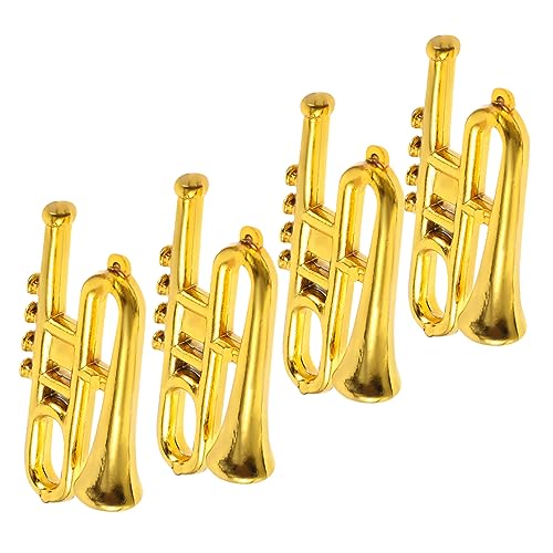 GARIOUANS 4 Stück Teiliges Miniatur Musikinstrument aus Realistische Puppenhaus Dekoration Bunte Mini Instrumente für DIY Mikrolandschaften und Rollenspiele von GARIOUANS