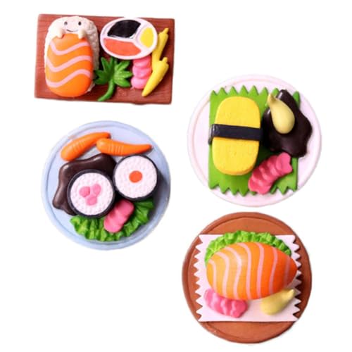 GARIOUANS 4 Stück Teiliges Miniatur Sushi Deko Realistische Simulation Farbenfrohe Puppenhaus Figuren Detailreiche Lebensmittel Nachbildung als Kinderspielzeug und Wohnraumdekoration GARIOUANS 4 Stück Teiliges Miniatur Sushi Deko Realistische Simulation Farbenfrohe Puppenhaus Figuren Detailreiche Lebensmittel Nachbildung als Kinderspielzeug und Wohnraumdekoration von GARIOUANS