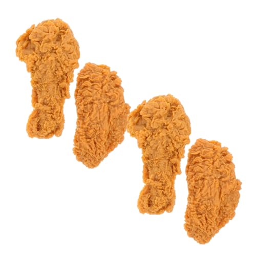 GARIOUANS 4 Stück Teiliges Realistisches Hähnchenmodell aus Robustem PVC Bestehend aus Kleinen Detailgetreuen Hähnchenkeulen und Hähnchenflügeln Wiederverwendbar als Dekoration und GARIOUANS 4 Stück Teiliges Realistisches Hähnchenmodell aus Robustem PVC Bestehend aus Kleinen Detailgetreuen Hähnchenkeulen und Hähnchenflügeln Wiederverwendbar als Dekoration und von GARIOUANS