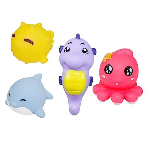GARIOUANS 4 Stück Teiliges Set Cartoon Badewannenspielzeug für Kleinkinder Lustige Quietschtiere und Octopus Form Sicher und Leicht für Unbeschwerten Badespaß GARIOUANS 4 Stück Teiliges Set Cartoon Badewannenspielzeug für Kleinkinder Lustige Quietschtiere und Octopus Form Sicher und Leicht für Unbeschwerten Badespaß von GARIOUANS
