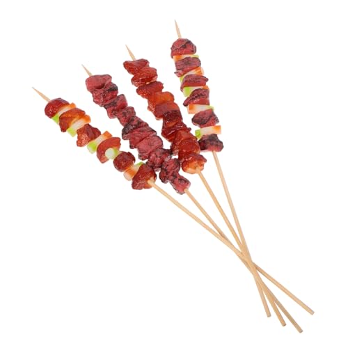 GARIOUANS 4 Stück Teiliges Set Realistische BBQ Spieße Künstliche Fleischmodelle für Küchendekoration und Party Setup Lamm und Rindfleisch für Präsentationen GARIOUANS 4 Stück Teiliges Set Realistische BBQ Spieße Künstliche Fleischmodelle für Küchendekoration und Party Setup Lamm und Rindfleisch für Präsentationen von GARIOUANS
