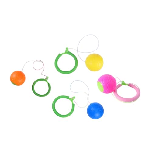 GARIOUANS 4 Stück Teiliges Springring Fußkreisel für Bunter Ankle Skip Jump Spielball Robustes Outdoor Sportspielzeug zur Koordinationsförderung und Gelenkschonendem Cardio Zufällige Farbe von GARIOUANS