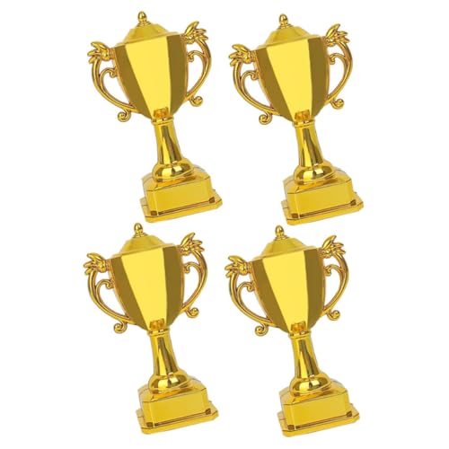 GARIOUANS 4 Stück Trophäenmodell Party für Miniatur vergeben winzig klein Mini-Trophäendekorationen Mini vergibt Trophäen Puppenhaus-Trophäen Modell Trophäen Mini -Trophäe Plastik Golden von GARIOUANS
