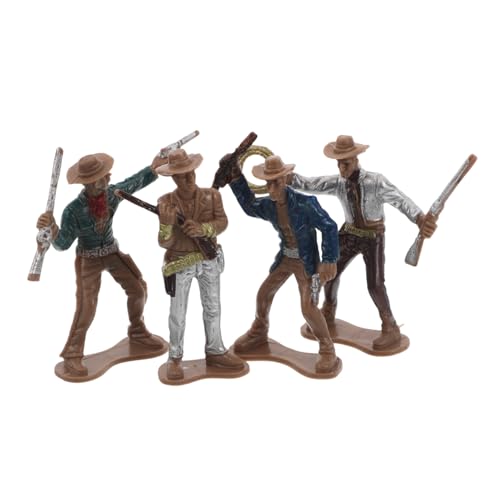 GARIOUANS 4 Stück Western Cowboy Modell Mini Cowboy Figur Western Für Schlafzimmer Western Motto Party Dekorationen Western Figuren Cowboy Dekoration Figur Western Party von GARIOUANS