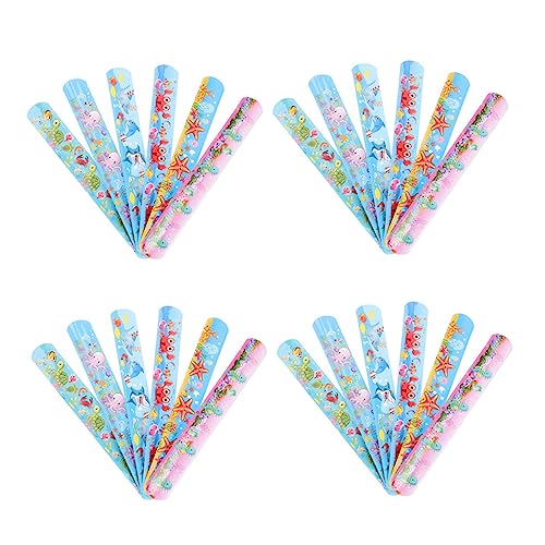 GARIOUANS 40 Stück Schnapparmbänder mit Maritimen Tiermotiven Slap Bracelets für Partys Geburtstagsfeiern für Jungen und Sicher und Hautfreundlich von GARIOUANS