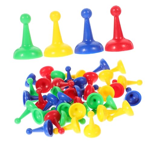 GARIOUANS 40 Stück Teiliges Bunte Kunststoff Spielsteine Kleine Spielfiguren für Brettspiele Stabile Spielmarkierungen Leichte Glatte Spielsteine für und Strategiespiele Vielseitige von GARIOUANS