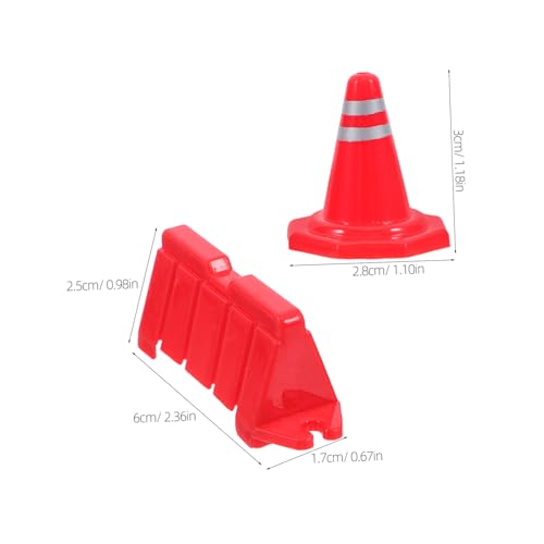 GARIOUANS 40 Stück Teiliges Mini Verkehrskegel aus PP für Sandtisch und Mikro Landschaften Straßensperren und Verkehrsschildern Pädagogisches Rollenspielspielzeug für Kreativität und von GARIOUANS