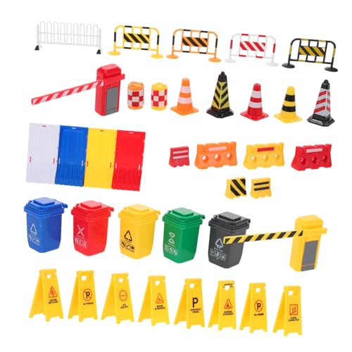 GARIOUANS 40 Stück Teiliges Verkehrsschilder Spielset Miniatur Straßenverkehrszeichen mit Mülltonne und Verkehrsleitkegel Lernspielzeug für Frühe Verkehrserziehung und Räumliches Denken GARIOUANS 40 Stück Teiliges Verkehrsschilder Spielset Miniatur Straßenverkehrszeichen mit Mülltonne und Verkehrsleitkegel Lernspielzeug für Frühe Verkehrserziehung und Räumliches Denken von GARIOUANS