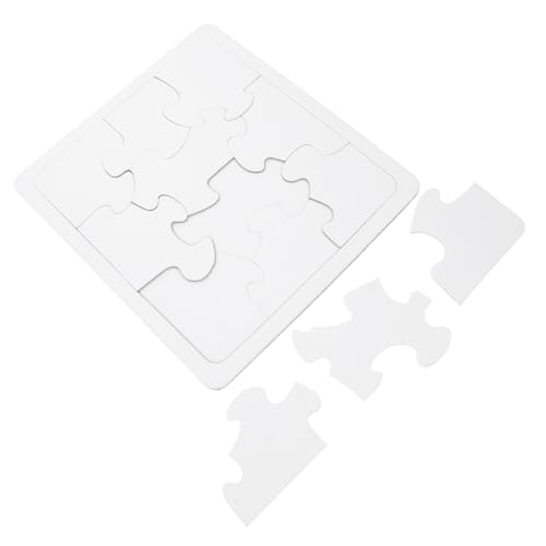 GARIOUANS 4Stücke Leeres DIY Puzzle aus Papier Individuell Gestaltbare Puzzlevorlagen für Bemalen und Kreativsein für Kunstprojekte und Spiele Familie von GARIOUANS