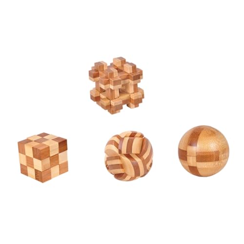 GARIOUANS 4Stücke Ming Lock Toy aus Bambus Teiliges für Kreative Denksportaufgaben Fördert Logisches und Eltern Interaktion für Spieleabende GARIOUANS 4Stücke Ming Lock Toy aus Bambus Teiliges für Kreative Denksportaufgaben Fördert Logisches und Eltern Interaktion für Spieleabende von GARIOUANS