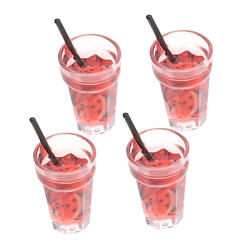 GARIOUANS 4Stücke Miniaturszenen Dekorationen Für Puppenhäuser Wassermelonen Teemodelle Mini Ornamente Für Kreatives Und Fotografie Requisiten von GARIOUANS