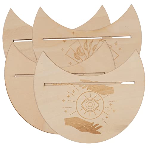 GARIOUANS 4Stücke Mondförmiger Tarotkartenhalter aus Holz Dekorativer Altar für Wahrsagerei und Tarot Robuste und Einzigartige Ausstellungsständer für Tarotkarten für Zuhause GARIOUANS 4Stücke Mondförmiger Tarotkartenhalter aus Holz Dekorativer Altar für Wahrsagerei und Tarot Robuste und Einzigartige Ausstellungsständer für Tarotkarten für Zuhause von GARIOUANS