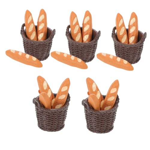 GARIOUANS 5 Satz Teiliges Miniatur Bäckerei Zubehör mit Künstlichem Französischem Brot und Mini Brotkörben Realistische Puppenhaus Küchenmodelle für Dekoration Fotografie und Bastelprojekte GARIOUANS 5 Satz Teiliges Miniatur Bäckerei Zubehör mit Künstlichem Französischem Brot und Mini Brotkörben Realistische Puppenhaus Küchenmodelle für Dekoration Fotografie und Bastelprojekte von GARIOUANS