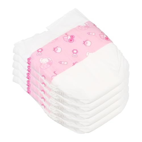 GARIOUANS 5 Stück Babywindel Babypuppenwindeln klicken real Puppenwindeln wiederverwendbar Liner Wiederverwendbare Windeln für Babypuppen -Cartoon-Windeln Puppenzubehör Papier von GARIOUANS