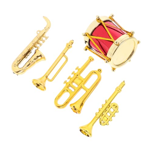 GARIOUANS 5 Stück Mini-Instrument Klarinetteninstrument für Puppenhaus Mini Musikinstrumentenpuppenhaus Mini-Musikinstrument-Requisite Miniatur klassisches Instrument Plastik Golden GARIOUANS 5 Stück Mini-Instrument Klarinetteninstrument für Puppenhaus Mini Musikinstrumentenpuppenhaus Mini-Musikinstrument-Requisite Miniatur klassisches Instrument Plastik Golden von GARIOUANS