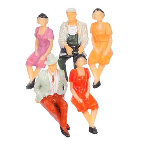 GARIOUANS 5 Stück Miniaturfiguren Spielzeugfiguren Miniaturhausfiguren Maßstabsgetreue Modellfiguren Minifiguren Kleine Figuren Winzige Posierende Personen Architekturfiguren Aus von GARIOUANS