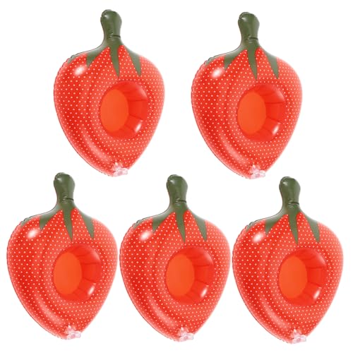 GARIOUANS 5 Stück Teiliges Aufblasbare Erdbeer Becherhalter für wasserdichte PVC Getränke zur Dekoration von Strand und Wasser Events für Spaß mit Familie und Freunden GARIOUANS 5 Stück Teiliges Aufblasbare Erdbeer Becherhalter für wasserdichte PVC Getränke zur Dekoration von Strand und Wasser Events für Spaß mit Familie und Freunden von GARIOUANS