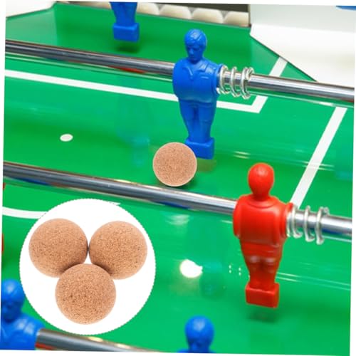 GARIOUANS 5 Stück Teiliges Austauschbare Tischfußball Korkbälle aus Robustem Holz Langlebige Mini fußballspielbälle für Kickertisch Geeignet für Heim Bar spielzubehör von GARIOUANS