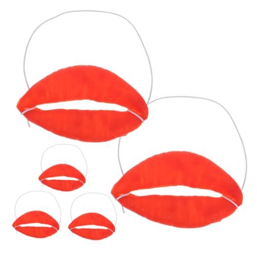 GARIOUANS 5 Stück Teiliges Großer Lippen Lustiges Rotes Wurstmund für Halloween und Aprilscherz Verkleidung für Partys und Soziale Veranstaltungen von GARIOUANS