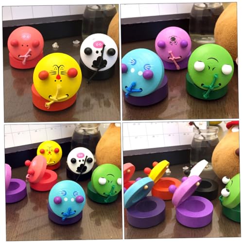 GARIOUANS 5 Stück Teiliges Holz Percussion für Bunte Musikalische Tier Castanets Leichter Musikspielzeug für Vorschulkinder Sinneswahrnehmung und Rhythmusschulung von GARIOUANS