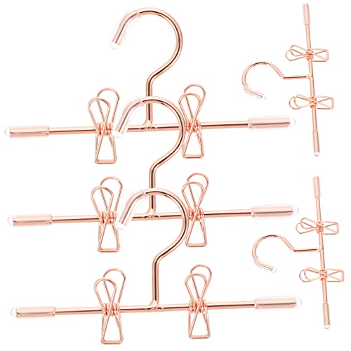 GARIOUANS 5 Stück Teiliges Mini Kleiderbügel für Puppen Eleganter Metallbügel Roségold für Puppenkleidung Zubehör für Miniaturhäuser und Spielzeugpuppen von GARIOUANS