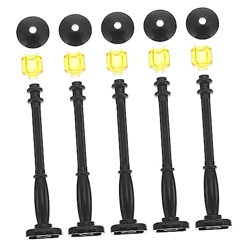GARIOUANS 5 Stück Teiliges Mini Straßenlampen Realistische Puppenhaus Laternen mit Gelbem Licht Robustes für Fördert und Neugier für Spielbereiche und Lernumgebungen von GARIOUANS