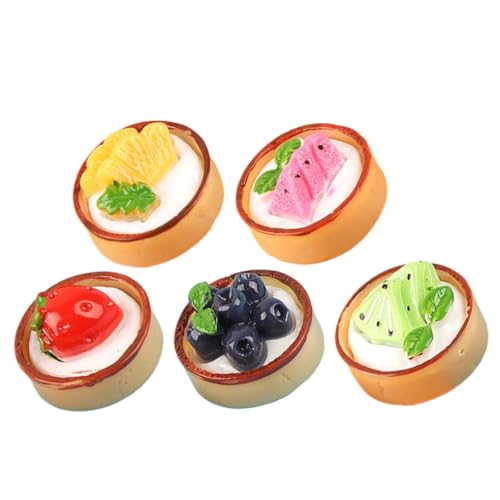 GARIOUANS 5 Stück Teiliges Miniatur Kuchen Dekorationsset aus Resin Realistische Künstliche Kleine Dessertmodelle als Fotorequisiten Ladendekoration und Miniatur Obstkuchendeko GARIOUANS 5 Stück Teiliges Miniatur Kuchen Dekorationsset aus Resin Realistische Künstliche Kleine Dessertmodelle als Fotorequisiten Ladendekoration und Miniatur Obstkuchendeko von GARIOUANS