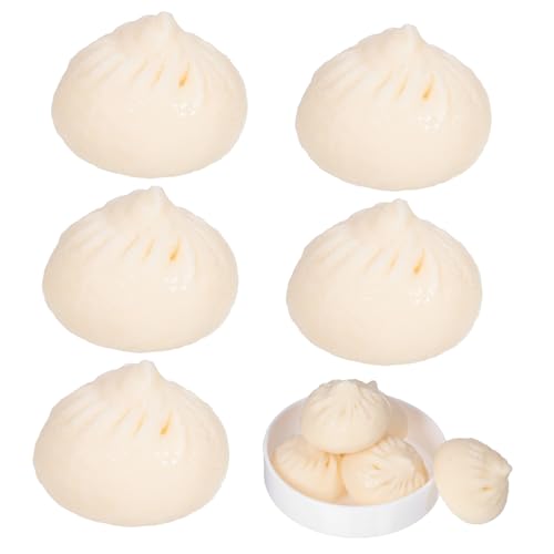 GARIOUANS 5stücke Gefälschtes Dampfbrötchen Spielzeug Simulation Eines Gedämpften Gefüllten Brötchens Als Requisite Modell Aus PVC-Material Für Food-Fotografie Und Dekoration von GARIOUANS