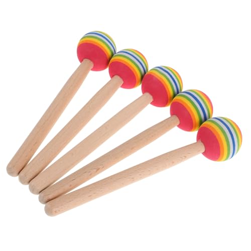 GARIOUANS 5 Stück Teiliges Percussion Holzschlägel Trommelstöcke Bunt Sanft für Rhythmische Musikinstrumente Sensorisches Musikalischer Entwicklung und Gemeinsames GARIOUANS 5 Stück Teiliges Percussion Holzschlägel Trommelstöcke Bunt Sanft für Rhythmische Musikinstrumente Sensorisches Musikalischer Entwicklung und Gemeinsames von GARIOUANS