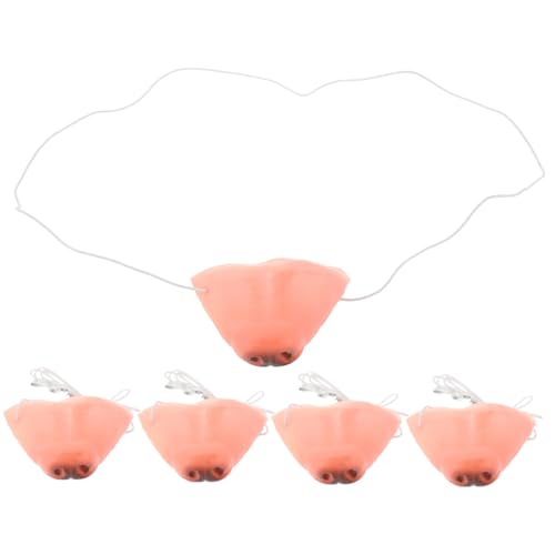 GARIOUANS 5 Stück Teiliges Realistische Cosplay Nasen für Halloween Karneval Party Tierkostüm Zubehör Tragbare Simulation Hundemaske für Kostümpartys und Maskeraden von GARIOUANS