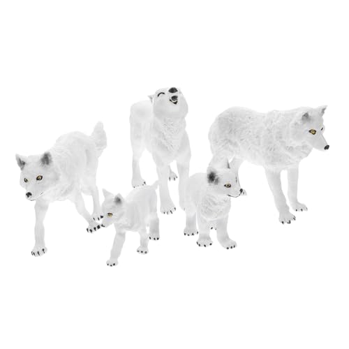GARIOUANS 5 Stück Teiliges Realistische Wolf Figuren aus Detailgetreues Wildlife Tiermodell für Tisch und Gartendekoration Pädagogisches Wolf Ornament für Naturerkennung GARIOUANS 5 Stück Teiliges Realistische Wolf Figuren aus Detailgetreues Wildlife Tiermodell für Tisch und Gartendekoration Pädagogisches Wolf Ornament für Naturerkennung von GARIOUANS