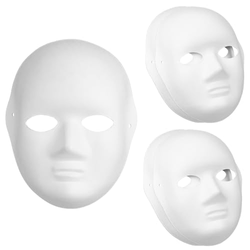 GARIOUANS 5 Teiliges Weiße DIY Papier Masken Blank Masken für Frauen Glatte Oberfläche für Halloween und Party GARIOUANS 5 Teiliges Weiße DIY Papier Masken Blank Masken für Frauen Glatte Oberfläche für Halloween und Party von GARIOUANS