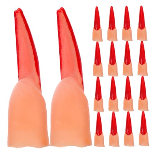 GARIOUANS 50 Stück Halloween Falschfinger Tricks Requisiten Gruselige Fingerhand Halloween Requisite Gelenkfinger Performance Finger Requisite Gefälschte Klaue Gimmick von GARIOUANS