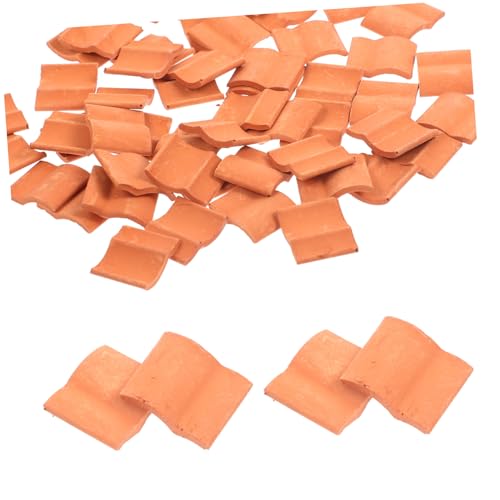 GARIOUANS 50 Stück Mini Dachziegel Modellbau Dachziegel Miniatur Ziegel Ornament für Sandtisch Garten Micro Landschaftsdekoration Langlebig und Einfach zu Fixieren GARIOUANS 50 Stück Mini Dachziegel Modellbau Dachziegel Miniatur Ziegel Ornament für Sandtisch Garten Micro Landschaftsdekoration Langlebig und Einfach zu Fixieren von GARIOUANS