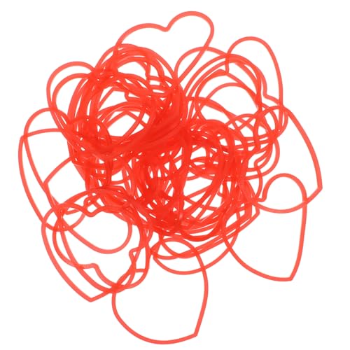GARIOUANS 50 Stück Teiliges Gimmick Elastikband Herzform Zauberrequisiten mit Hoher Elastizität für Auftritte und Partyspektakel Leicht Langlebig für Zauberkünstler und Showauftritte von GARIOUANS