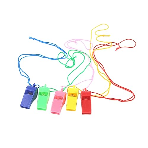 GARIOUANS 50 Stück Teiliges Kunststoffpfeifen Bunte Trillerpfeifen für Partygeschenke Gastgeschenke Silvester Sport Training Jungen Mädchen Geeignet von GARIOUANS