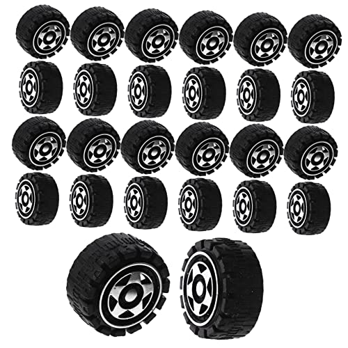 GARIOUANS 50 Stück Teiliges Spielzeugräder für DIY Autoersatz Rc Fahrzeug Zubehör Robust und Glatt Laufend für Bastelprojekte und Modellbau von GARIOUANS