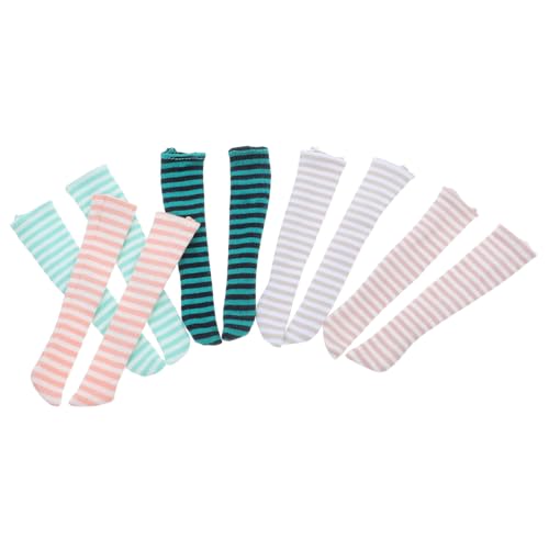 GARIOUANS 5Paare Gestreifte Kniestrümpfe für Babypuppen Weiche und Bequeme aus Vielseitige Puppenbekleidung für Cosplay Geburtstagsfeiern und Halloween Outfits GARIOUANS 5Paare Gestreifte Kniestrümpfe für Babypuppen Weiche und Bequeme aus Vielseitige Puppenbekleidung für Cosplay Geburtstagsfeiern und Halloween Outfits von GARIOUANS