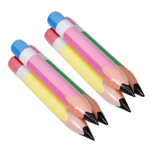GARIOUANS 6 Stück Aufblasbare Bleistiftballons Riesige Große Dekorationen für Schulanfang Abschlussfeier Klassenzimmer PVC Leicht und Einfach zu Blasen für Wand und Deckenaufhängung von GARIOUANS