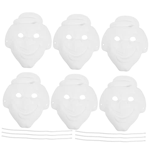 GARIOUANS 6 Stück Diy Teiliges aus Leeren Papiermasken zum Bemalen Clown Masken für Faschingsfeiern Hochzeiten und Kreative Diy Projekte GARIOUANS 6 Stück Diy Teiliges aus Leeren Papiermasken zum Bemalen Clown Masken für Faschingsfeiern Hochzeiten und Kreative Diy Projekte von GARIOUANS