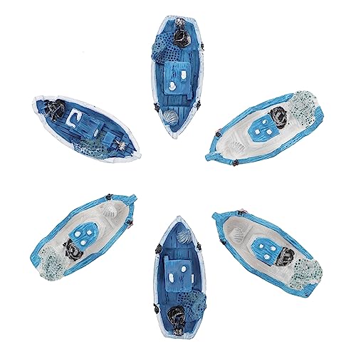 GARIOUANS 6 Stück Fischerboot Deko Teiliges Mediterrane Boot Dekoration für Schlafzimmer Büro DIY Miniaturgarten Einzigartiges für Freunde und Familie von GARIOUANS
